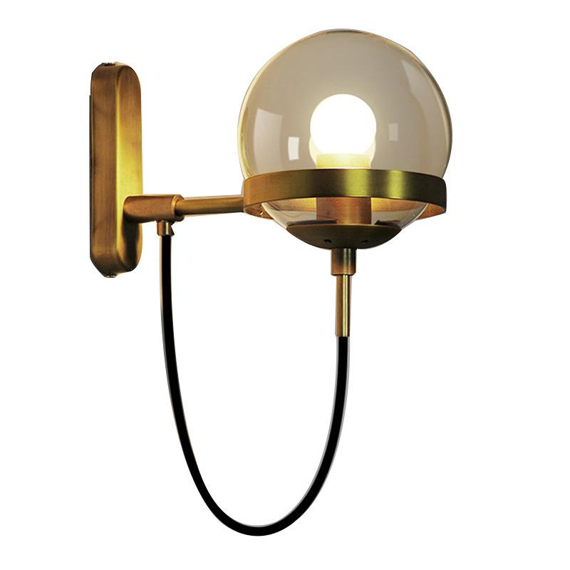 Weimin - Modern Glass Ball Copper Wall Lamp