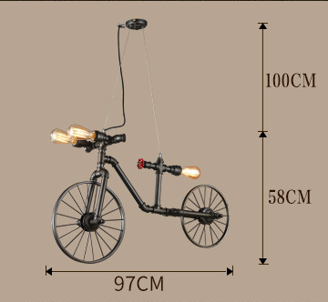 Staton - Retro Bicycle Chandelier Industrial