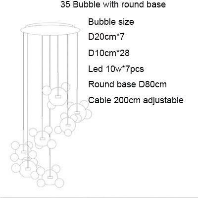 Lino - Modern Clear Glass Bubble Ball LED