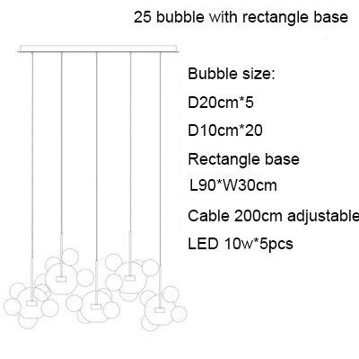 Lino - Modern Clear Glass Bubble Ball LED