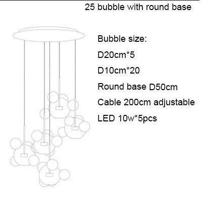 Lino - Modern Clear Glass Bubble Ball LED