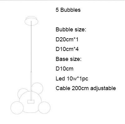 Lino - Modern Clear Glass Bubble Ball LED