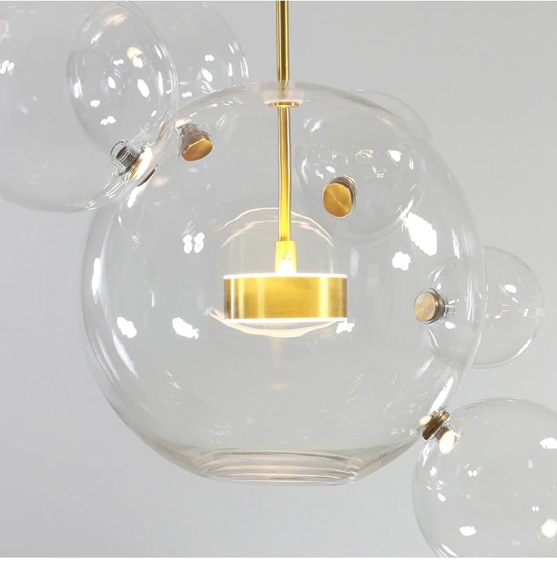 Lino - Modern Clear Glass Bubble Ball LED