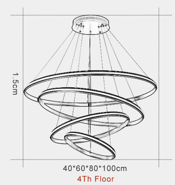 Shenna - Modern Multi Circle Pendant Light LED