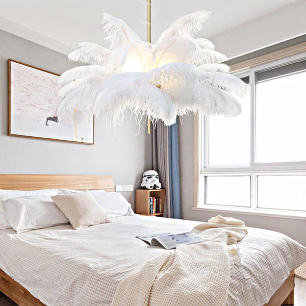 Clarine - Vintage Iron Feather Pendant Lights